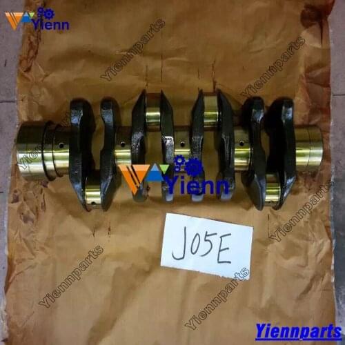 New J05E J05ET JO5E Crankshaft For HINO Engine With Bearing Set For Kobelco SK125W-3 SK200-8 SK250-8 SK260-8 Excavator Repair
