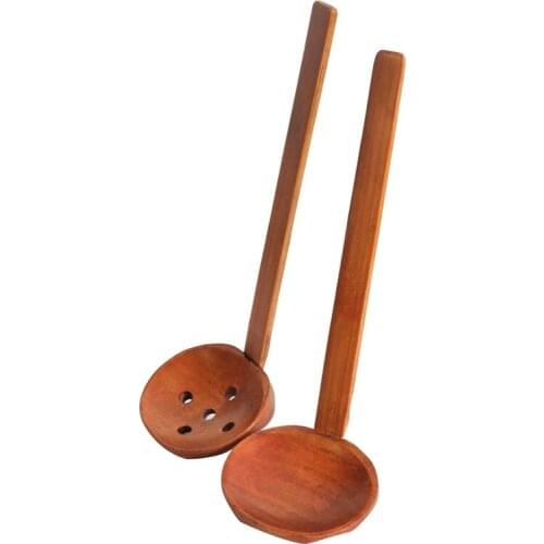 New 3 Pcs Handmade Wooden Spoons Suitable for Porridge, Soup, Ramen, Hot Pot, Restaurant, Household Etc