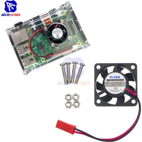 Diymore Raspberry Pi A+ B B+ 2 3 Cooler Cooling Fan 2Pin Wire DC 5V 0.2A with Screws