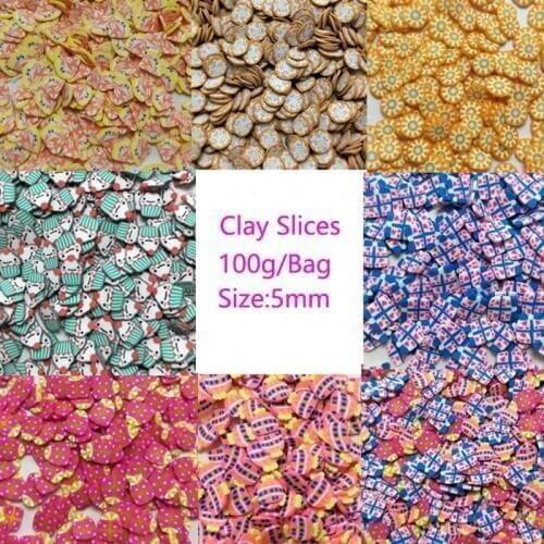 100g Polymer Hot Clay Sprinkles Pizza Donut Cake Slice Sprinkles for Crafts DIY Making Nail Slices Slime Material