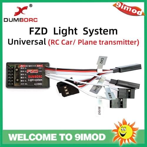 FZD LED Controller Module Light System for DumboRC X4 X5 X6 X6P Transmitter JJRC 1/10 1/8 TRX4 Axial SCX10 D90 RC Car Boat