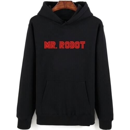 New Mr Robot Hoodies Fashion Retro Letter Print Hoodies Men Women Hoodies Harajuku Trend Sweatshirts Autumn Male Pullovers