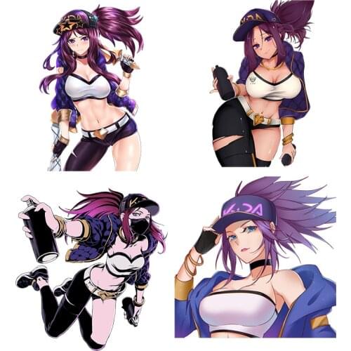 Three Ratels CA50 KD/A Koyorin Akali Anime sticker for bike motorcycle auto car Sticker Decals Waterproof Vinyl Decal