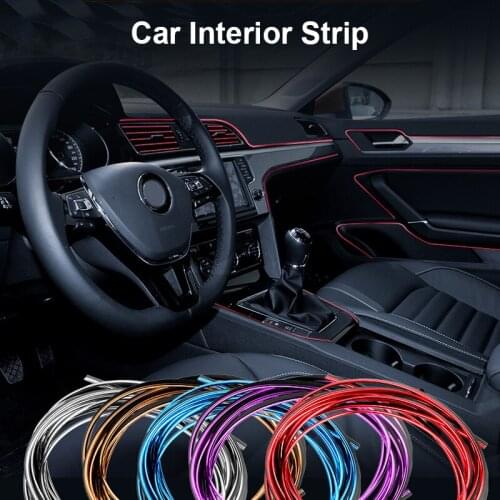 Car Interior Decoration Moulding Trim Decorative Strips Line For BMW E46 E39 E90 E60 F30 Peugeot 206 307 308 207 Chevrolet Cruze
