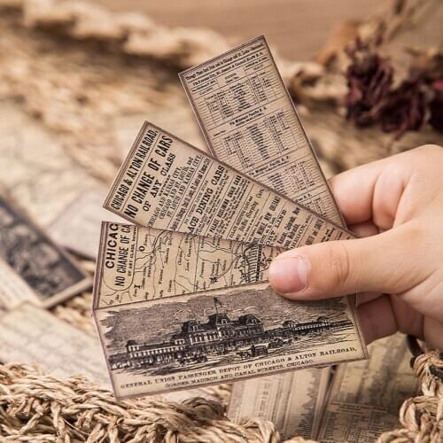 Vintage English note stickers DIY scrapbooking junk journal base collage diary happy planner decoration stickers
