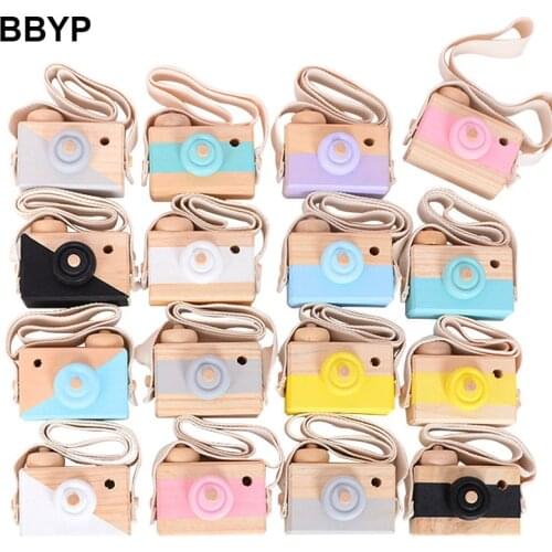 1Pcs Cute Baby Toys Mini Hanging Wooden Camera Photography Toys for Kids Montessori Toy Gift Children Wooden DIY Presents