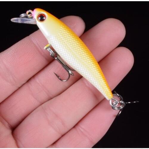 1pcs 6.5cm/4.5g Minnow Fishing Lure 3D Eyes Crankbait Wobblers Artificial Plastic Hard Bait peche Fishing Tackle