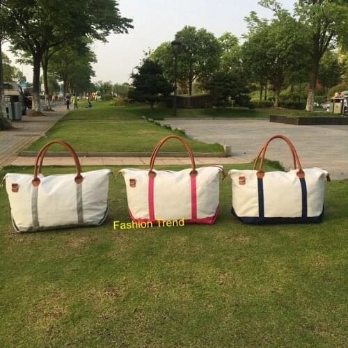 10pcs/lot new arrival hot selling monogram personalize cotton canvas weekender bag travel duffle overnight tote bags