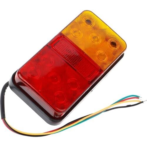 2pcs 12V 10 LED Truck Car Trailer Rear Taillight Stop Durable Indicator Lamp 150*80*28mm Dongfeng JETTING ABS