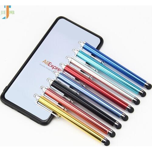3000pcs/lot Universal Colourful Metal Straight Stylus Touch Pen for IPhone IPad Cell Phone Tablets Samsung Galaxy HTC Wholesale