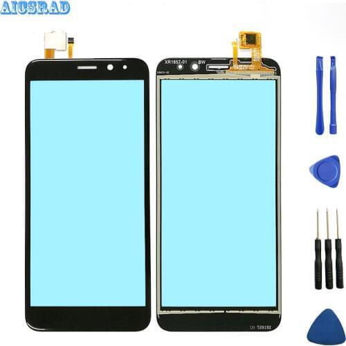 AICSRAD front outer glass For Fly life compact Touch Panel Touch Screen Digitizer Sensor Replacement + Tools