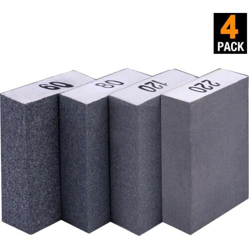 4PCS Drywall Sanding Sponge Block Coarse/Medium/Fine/Superfine Grit for Grinding