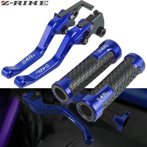 CNC aluminum Motorcycle Accessories For DUCATI S4RS 2006 2007 2008 CNC Brake Clutch Levers Handlebar Hand Grips ends S4RS LOGO