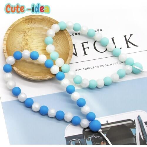 Cute-idea 1pcs Baby Silicone Beads Baby Chewing Teething chains infant Product Nursing Teether toys Accessories gifts Food Grade