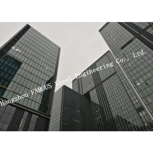 Double Glass Wall Ventilated Facade Office Building Glass Curtain Wall Stick Built System