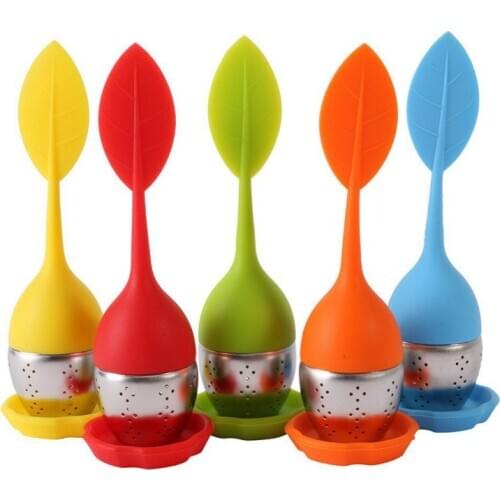 Leaf Shaped Tea Bag Filter Tea Strainer Silicone Loose Leaf Herbal Tool Food Grade Teabags Tea Infuser Teapot Accessories