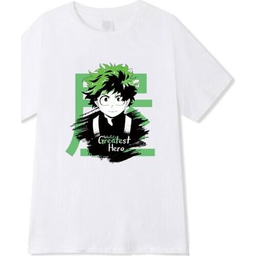 Anime My Hero Academia T-shirts Japanese Style Causal T-shirt Boku No Hero Academia Graphic Print Tees Harajuku Tops Unisex
