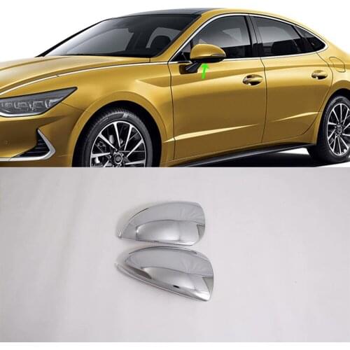 Chrome Car Accessories For Sonata ABS 2 Pieces Rearview Mirror Cover Side Trim For Hyundai Sonata 2019 Car-styling