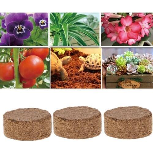 Coconut Fiber Coir Pellet Nutrient Soil Lightweight Plant Compressed Base Garden