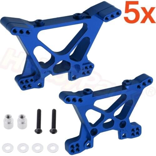 10Pcs Front & Rear Shock Tower Set Aluminum Alloy Replace 6838 6839 for Traxxas 1/10 Slash 4x4 4WD RC Car Upgrade Parts