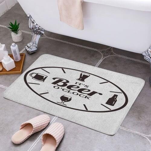 Beer o clock 3D Print Doormats Rectangle Non-Slip DoorMat Bedroom Kitchen Entrance Print Door rugs Dropshipping