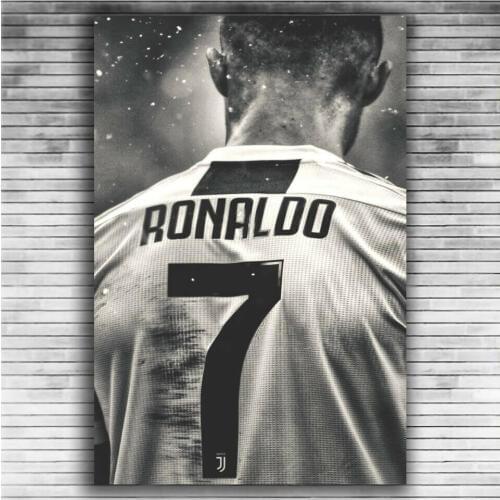 Cristiano Ronaldo Sport Superstar Football Player 7 Silk Fabric Wall Poster Art Decor Sticker Bright