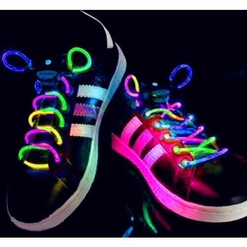 Hot LED Flash Luminous Light Up Glow Strap Shoelace Shoe Laces Party Disco Decor