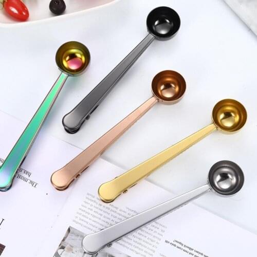 Coffee Measuring Scoop Long Handle 2 in 1 Stainless Steel Long Handle Tablespoon for Kitchen