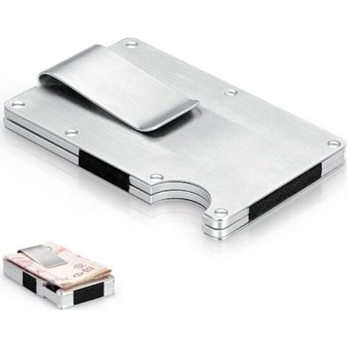 EDC Metal Money Clip Ultra-thin Outdoor Portable Multi-function High Capacity Card Clip Pocket Unisexs Folder Wallet Tool Black