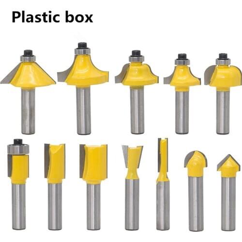 12pcs 8mm Router Bit Set Trimming Straight Milling Cutter Wood Bits Tungsten Carbide Cutting Woodworking Trimming