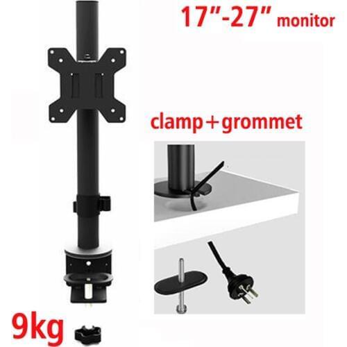DL-MD6401 Desktop17-27" clamp grommet base 100mm LCD LED single Monitor desktop Holder Arm Full Motion tv mount Loading 9 kgs
