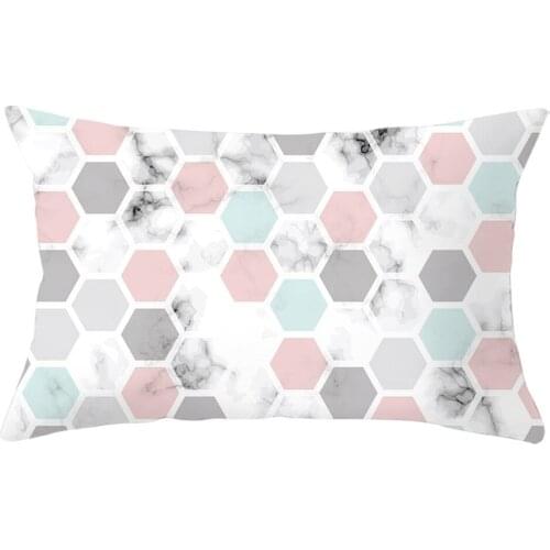 Geometry Cushion Cover 30x50 Polyester Pillowcase Decorative Sofa Cushions Pillowcover Home Decor Black Yellow Pillow Cases