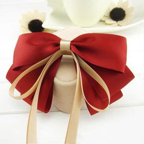 New Big Hair Bow Ties Hair Clips Satin three Layer Butterfly Bow Hairpin Girl Hair Accessories Women Bowknot Hairpins Scrunchie