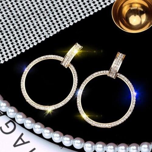 New designer crystal rhinestone earrings ladies Drop earrings exquisite fashion jewelry earrings women
