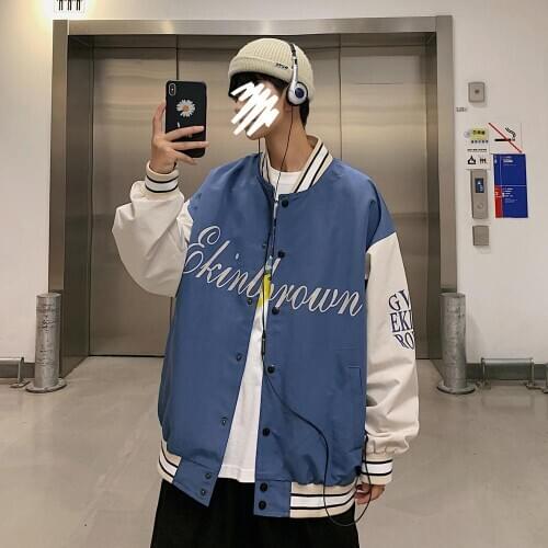 Japanese Style 2020 Autumn New Jackets Loose Fashion Woman Fashion Baseball Jacket Mens Korean Streetwear Jacket