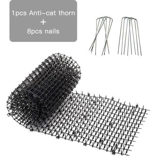 Garden Cat Scat Mat - Eco-friendly Anti-cat And Pest Prickle Strip (200cm) - 8 Garden Staples Included Protective Fence Set