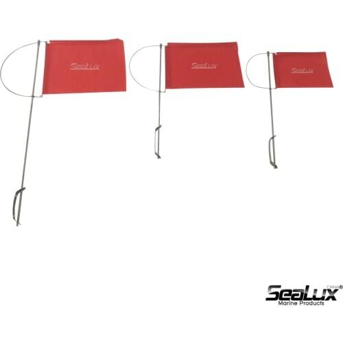 Sealux Large 190mm x 150mm Wind Pennant Structure with Red Nylon flag Wind indicator for Marine Boat Yacht