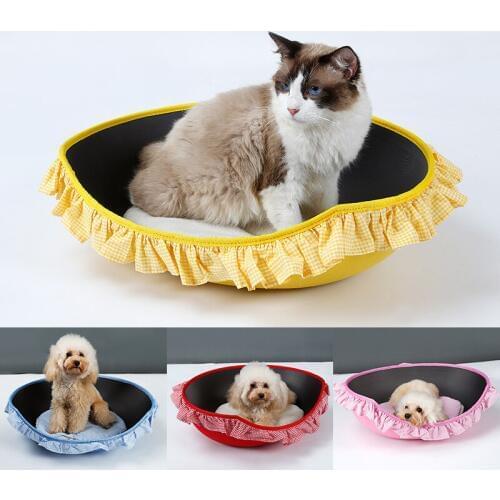 Removable Cat Bed Mat Short Plush House for Window Cats Basket Small Pet Bed Warm Puppy Kennel Nest Cushion Pet Products