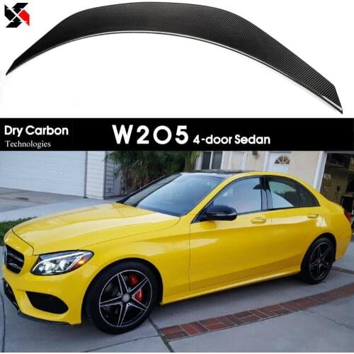 Dry Carbon Fiber Read Lid Spoiler for Mercedes C Class W205 4-Door Sedan 2015 - 2020