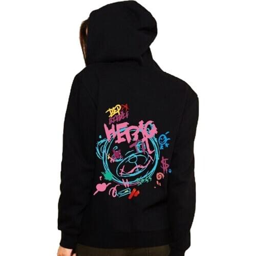 SUNOWE Couple Clothes Long Sleeve Hoodie Coat Hip Hop Graffiti Hooded Sweater Street Style Loose Outwear Pullovers