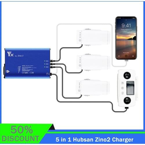 In Stock HUBSAN for Zino 2 Battery Charger Remote Controller Charing Hub Multi with USB 2 Port for Hubsan Zino2 Drone US PlUG
