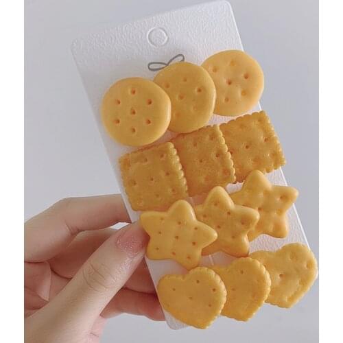 Cute girls hair clip Cookie shape hairpin hair accessories children Hairpins headwear cartoon hair bands Hairpin Headdress