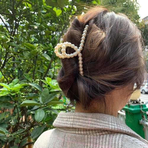 Barrettes Fashion Headdress Gifts For Girls Smooth Surface Pearl Hairclip Elegant And Sweet Temperament Beautiful Hairstyles