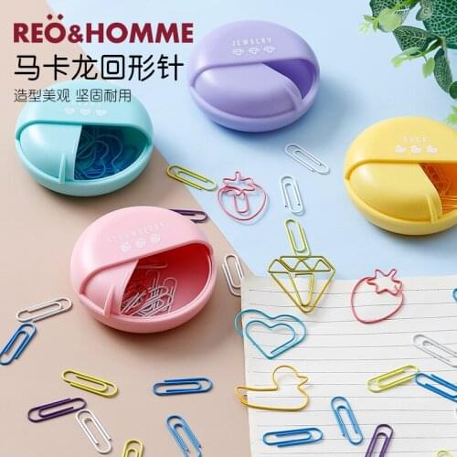 Paper clip creative candy color heterosexual cartoon color metal paper clip cute bookmark stationery Korean version of alien