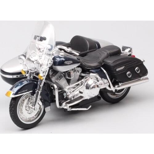 1/18 scales maisto vintage 2001 FLHRC ROAD KING classic bike sidecar Diecast three wheeled motorcycle Vehicle Touring toys model