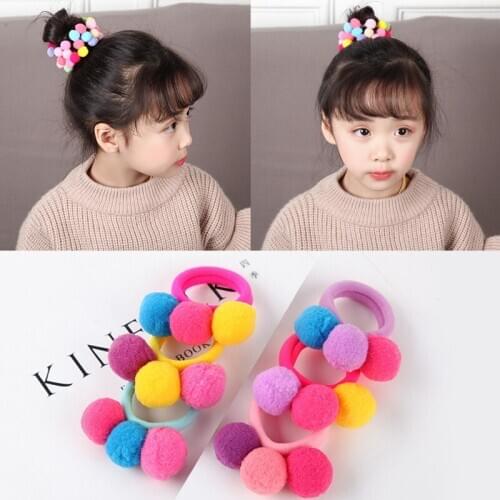 1Pc Fashion Lovely Baby Girls Headwear Children Delicate Colorful Elastic Hair Band Hair Rope Hair Accessories