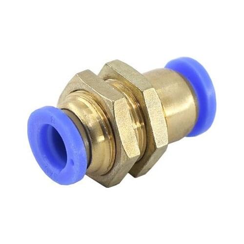 1pcs PM series Air Pneumatic Components Straight Bulkhead Quick Fitting baffle through for 4 6 8 10 12mm