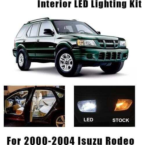 12pcs White Canbus Car LED Interior Dome Ceiling Roof Light Kit For Isuzu Rodeo 2000-2004 Trunk Cargo License Plate Lamp