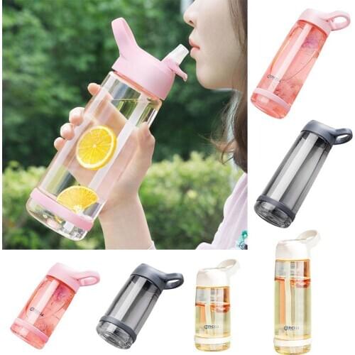 550/850ml Creative Students Outdoor Sports Portable Cute Cartoon Kids Juice Water Bottle Drinking Cup with Leakproof Straw