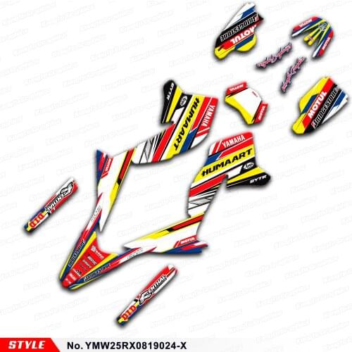 Aftermarket Colorful Graphics Design for WR250X WR250R 2008 2009 2010 2011 2012 2013 2014 to 2020, Style No. YMW25RX0819024-X
